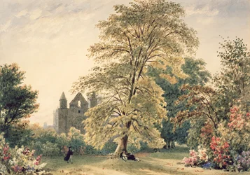 Jardins du New College à Oxford, 1831